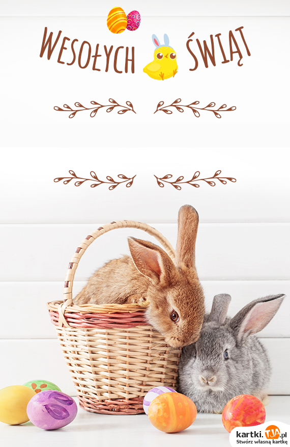 Życzenia Wesołego królika, co po stole bryka- Życzenia wielkanocne, Życzenia Świąteczne